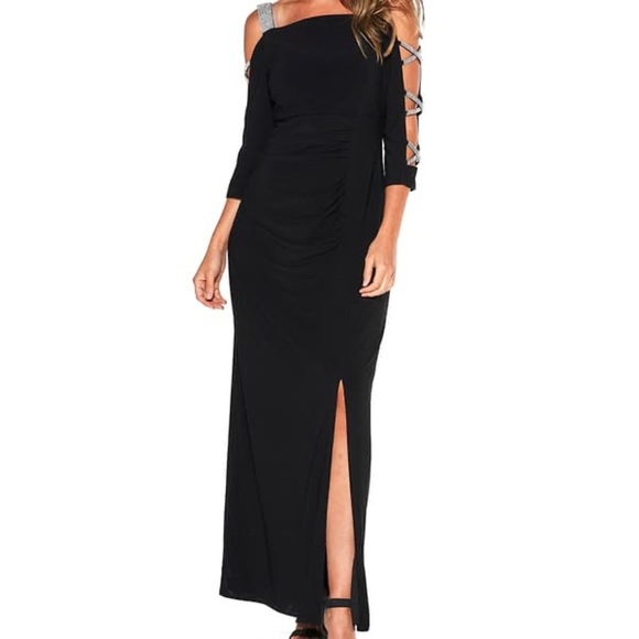 Women MSK Rhinestone Ladder Trim Sleeve Sheath Dress - Picture 4 of 10